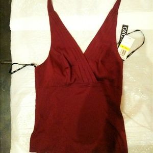 Red halter top